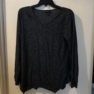 AB Studio Dark Gray Long Sleeve Top